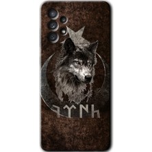 Gramaphone Galaxy A73 Kılıf Hd Desen Baskılı Arka Kapak + Kırılmaz Cam - Bozkurt Göktürk