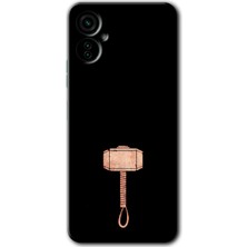 Gramaphone Tecno Spark 9 Pro Kılıf Hd Desen Baskılı Arka Kapak + Kırılmaz Cam - Thor Çekiç