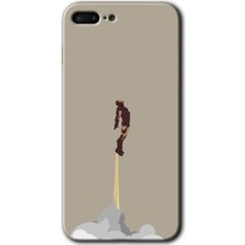 Gramaphone Apple iPhone 7 Plus Kılıf Hd Desen Baskılı Arka Kapak + Kırılmaz Cam - Ironman-Airport