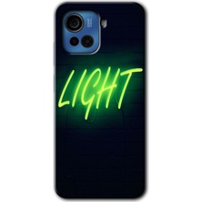 Gramaphone Casper Via F30 Plus Kılıf Hd Desen Baskılı Arka Kapak + Kırılmaz Cam - Neon Inscription