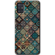 Gramaphone Galaxy A51 Kılıf Hd Desen Baskılı Arka Kapak + Kırılmaz Cam - Mandala Desen