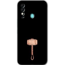 Gramaphone Tecno Spark 8t Kılıf Hd Desen Baskılı Arka Kapak + Kırılmaz Cam - Thor Çekiç