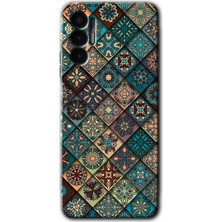 Gramaphone Tecno Spark 8 Pro Kılıf Hd Desen Baskılı Arka Kapak + Kırılmaz Cam - Mandala Desen