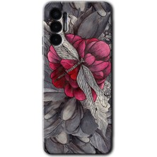 Gramaphone Tecno Spark 8 Pro Kılıf Hd Desen Baskılı Arka Kapak + Kırılmaz Cam - Kelebek Ömrü