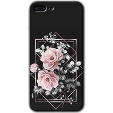 Gramaphone Apple iPhone 7 Plus Kılıf Hd Desen Baskılı Arka Kapak + Kırılmaz Cam - Retro Çiçek 1