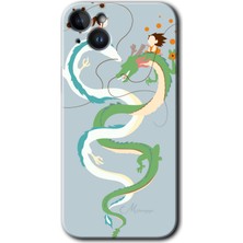 Gramaphone Apple iPhone 14 Kılıf Hd Desen Baskılı Arka Kapak + Kırılmaz Cam - Snake Friendship