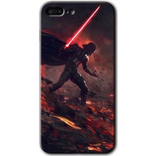 Gramaphone Apple iPhone 7 Plus Kılıf Hd Desen Baskılı Arka Kapak + Kırılmaz Cam - Darh Vader Wars