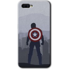 Gramaphone Oppo Rx 17 Neo Kılıf Hd Desen Baskılı Arka Kapak + Kırılmaz Cam - Captain Avenger