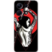 Gramaphone Infinix Note 30 Kılıf Hd Desen Baskılı Arka Kapak + Kırılmaz Cam - Samurai Girl