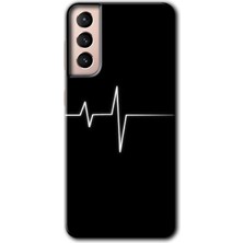 Gramaphone Galaxy S21 Kılıf Hd Desen Baskılı Arka Kapak + Kırılmaz Cam - Heart Rytm