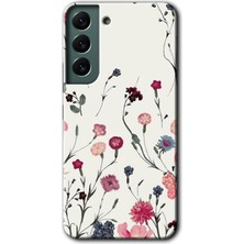 Gramaphone Galaxy S22 Kılıf Hd Desen Baskılı Arka Kapak + Kırılmaz Cam - Mat Çiçek