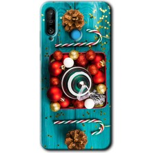Gramaphone Huawei P30 Lite Kılıf Hd Desen Baskılı Arka Kapak + Kırılmaz Cam - Christmas