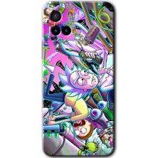 Gramaphone Vivo Y21S Kılıf Hd Desen Baskılı Arka Kapak + Kırılmaz Cam - Graffiti Çizgi Film