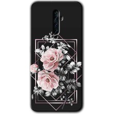 Gramaphone Oppo Reno 2z Kılıf Hd Desen Baskılı Arka Kapak + Kırılmaz Cam - Retro Çiçek 1