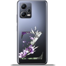Cupcase Xiaomi Redmi Note 12 5g Kılıf Esnek Silikon Kamera Koruma Kişiye Özel Harfler Flora - Z Harfi