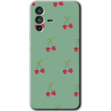 Gramaphone Vivo V23 5g Kılıf Hd Desen Baskılı Arka Kapak + Kırılmaz Cam - Kiraz Berry