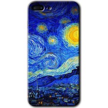 Gramaphone Apple iPhone 7 Plus Kılıf Hd Desen Baskılı Arka Kapak + Kırılmaz Cam - Starry Night