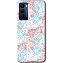 Gramaphone Tecno Camon 18T Kılıf Hd Desen Baskılı Arka Kapak + Kırılmaz Cam - Çin Mandala 1