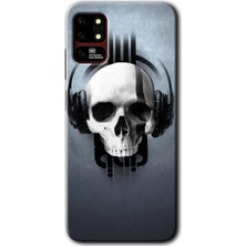 Gramaphone Reeder S19 Max Kılıf Hd Desen Baskılı Arka Kapak + Kırılmaz Cam - Müzik Kurukafa