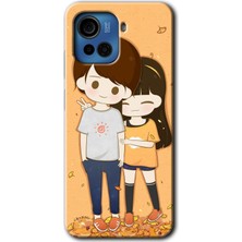 Gramaphone Casper Via F30 Plus Kılıf Hd Desen Baskılı Arka Kapak + Kırılmaz Cam - Şıpsevdi Çift