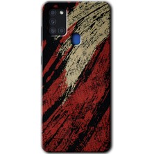 Gramaphone Galaxy A21S Kılıf Hd Desen Baskılı Arka Kapak + Kırılmaz Cam - Kumaş Deseni 6