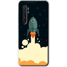 Gramaphone Xiaomi Mi Note 10 Lite Kılıf Hd Desen Baskılı Arka Kapak + Kırılmaz Cam - Space Smoke