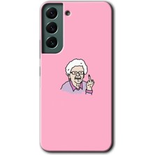Gramaphone Galaxy S22 Kılıf Hd Desen Baskılı Arka Kapak + Kırılmaz Cam - Bad Grandmother