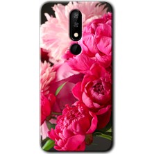 Gramaphone Casper Via P3 Kılıf Hd Desen Baskılı Arka Kapak - Kırmızı Beyaz Gül