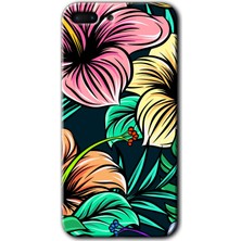 Gramaphone Apple iPhone 7 Plus Kılıf Hd Desen Baskılı Arka Kapak + Kırılmaz Cam - Çizim Çiçekler