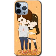 Gramaphone Apple iPhone 13 Pro Kılıf Hd Desen Baskılı Arka Kapak + Kırılmaz Cam - Şıpsevdi Çift