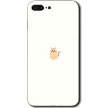 Gramaphone Apple iPhone 7 Plus Kılıf Hd Desen Baskılı Arka Kapak + Kırılmaz Cam - Cat Minimalism