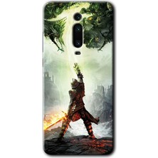 Gramaphone Xiaomi Mi 9t Kılıf Hd Desen Baskılı Arka Kapak + Kırılmaz Cam - Dragon Hunter