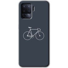 Gramaphone Oppo Reno 5 Lite Kılıf Hd Desen Baskılı Arka Kapak + Kırılmaz Cam - Bike