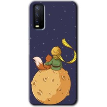 Gramaphone Vivo Y11S Kılıf Hd Desen Baskılı Arka Kapak + Kırılmaz Cam - Küçük Prens