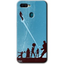 Gramaphone Oppo Ax7 Kılıf Hd Desen Baskılı Arka Kapak + Kırılmaz Cam - Avengers Team