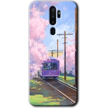 Gramaphone Oppo A9 2020 Kılıf Hd Desen Baskılı Arka Kapak + Kırılmaz Cam - Rails Paint