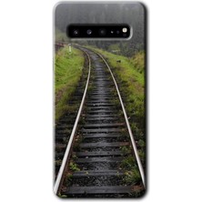 Gramaphone Galaxy S10 Plus Kılıf Hd Desen Baskılı Arka Kapak - Tren Yolu