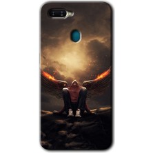 Gramaphone Oppo Ax7 Kılıf Hd Desen Baskılı Arka Kapak + Kırılmaz Cam - Wings Of Power