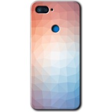 Gramaphone Xiaomi Mi 8 Lite Kılıf Hd Desen Baskılı Arka Kapak - Polygon Graident 3