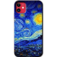 Gramaphone Apple iPhone 11 Kılıf Hd Desen Baskılı Arka Kapak - Starry Night