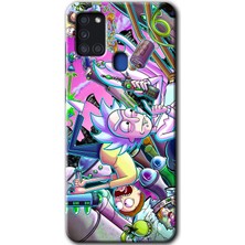 Gramaphone Galaxy A21S Kılıf Hd Desen Baskılı Arka Kapak - Graffiti Çizgi Film