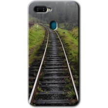 Gramaphone Oppo Ax7 Kılıf Hd Desen Baskılı Arka Kapak + Kırılmaz Cam - Tren Yolu