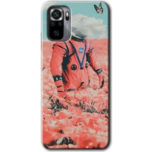 Gramaphone Redmi Note 10S Kılıf Hd Desen Baskılı Arka Kapak + Kırılmaz Cam - Uzay Bahçesi