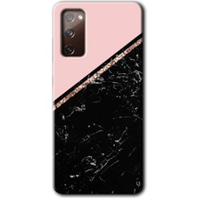 Gramaphone Galaxy S20 Fe Kılıf Hd Desen Baskılı Arka Kapak + Kırılmaz Cam - Yarım Mermer