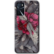 Gramaphone Oppo A16 Kılıf Hd Desen Baskılı Arka Kapak + Kırılmaz Cam - Kelebek Ömrü