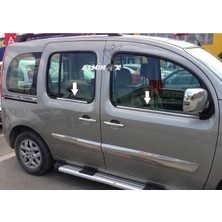 Alminox Oto Renault Kangoo Krom Cam Çıtası 4 Prç. 2008 Sonrası