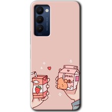 Gramaphone Tecno Camon 18P Kılıf Hd Desen Baskılı Arka Kapak - Meyveli Süt