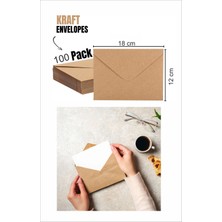 43 Cici Süsler Organizasyon Davetiye Zarfı Kraft Zarf 25 Adet 12X18CM