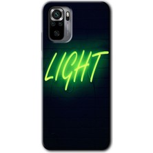 Gramaphone Redmi Note 10S Kılıf Hd Desen Baskılı Arka Kapak - Neon Inscription