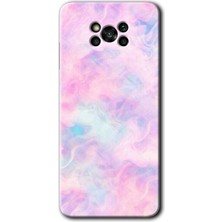 Gramaphone Poco X3 Nfc Kılıf Hd Desen Baskılı Arka Kapak + Kırılmaz Cam - Pembe-Duman